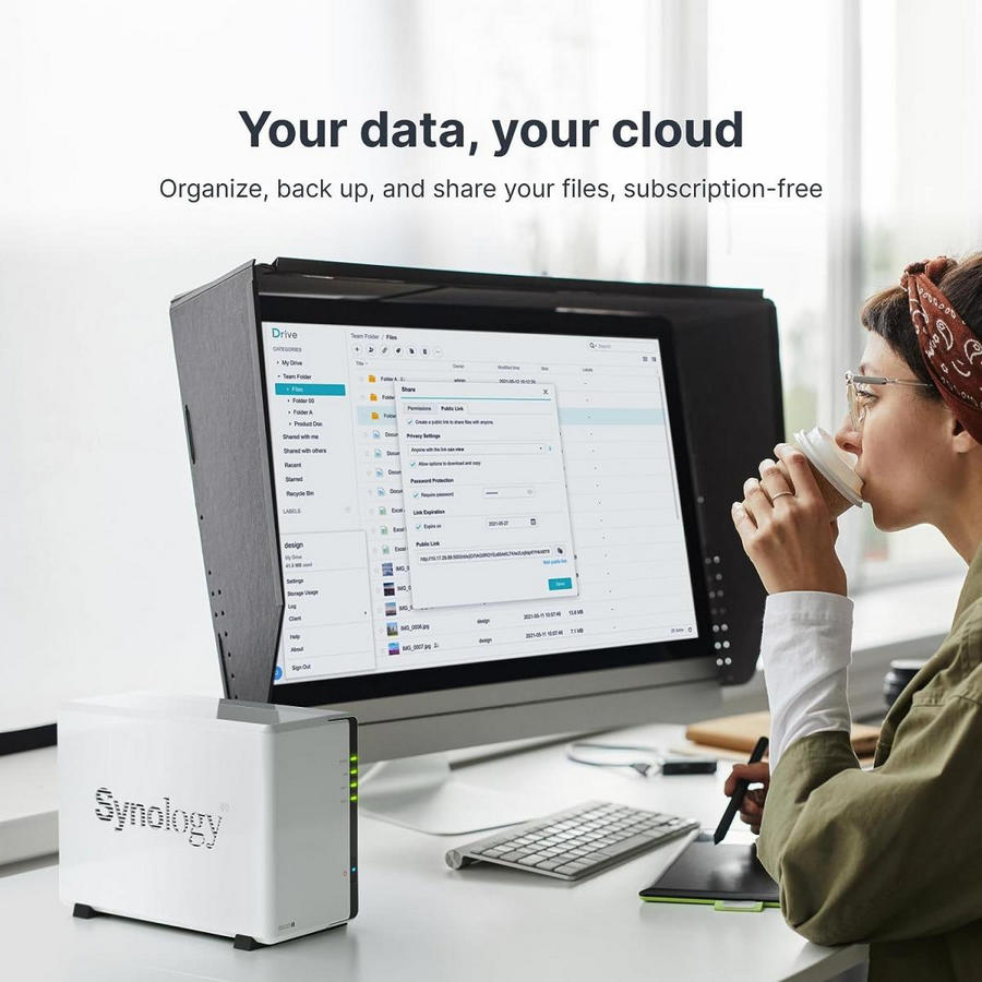 DS223J Synology Disk Station 2-bay 1GB RAM - depan
